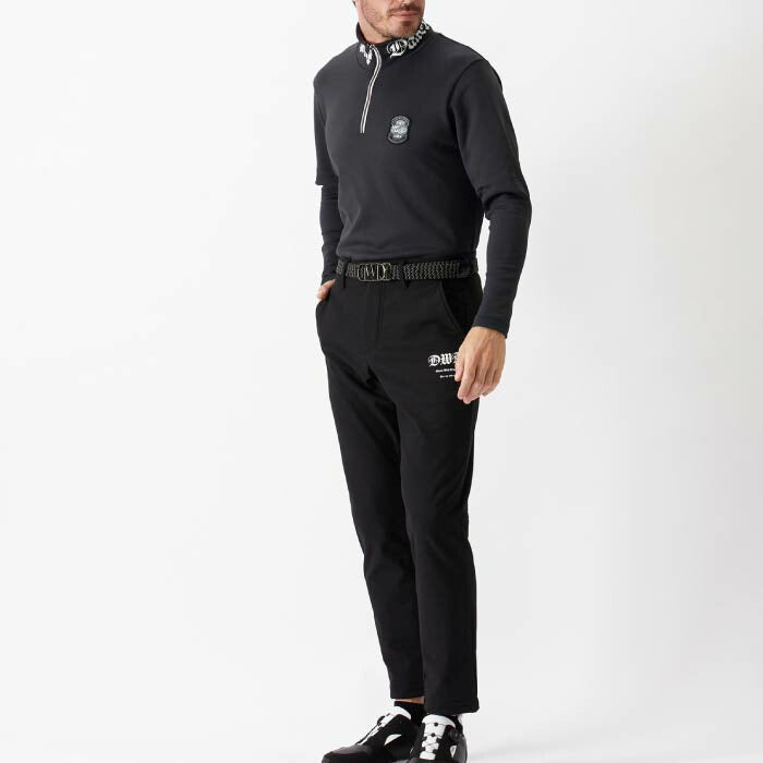 Dance With Dragon ダンスウィズドラゴン ゴルフウェア メンズ KARUISHIジップモック 長袖シャツ プルオーバー 高機能素材使用 軽量 保温 日本製 d1-181111