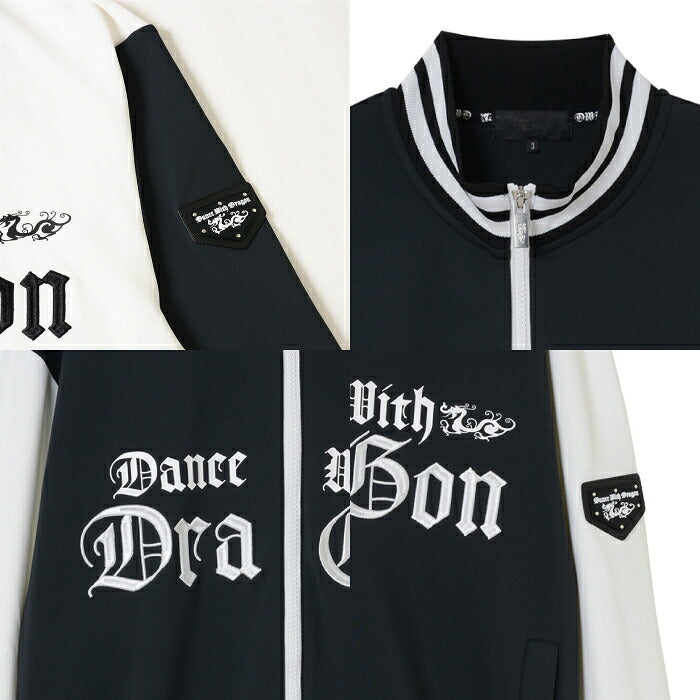 Dance With Dragon ダンスウィズドラゴン ゴルフウェア メンズ MICROVIENTジャージ トラックジャケット ブルゾン ストレッチ UVカット 接触冷感 吸水速乾 透け防止 d1-219110