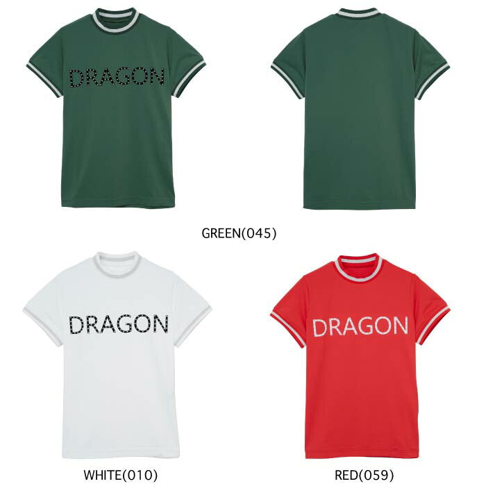 Dance With Dragon ダンスウィズドラゴン ゴルフウェア レディース TWINCOTUVモックシャツ 吸水速乾 UVカット D2-175318