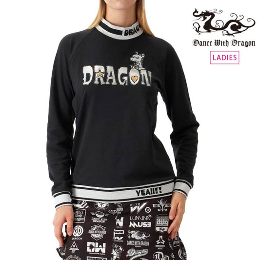 Dance With Dragon ダンスウィズドラゴン ゴルフウェア レディース DELTASLXジャージモック 長袖シャツ UVカット ストレッチ d2-180112