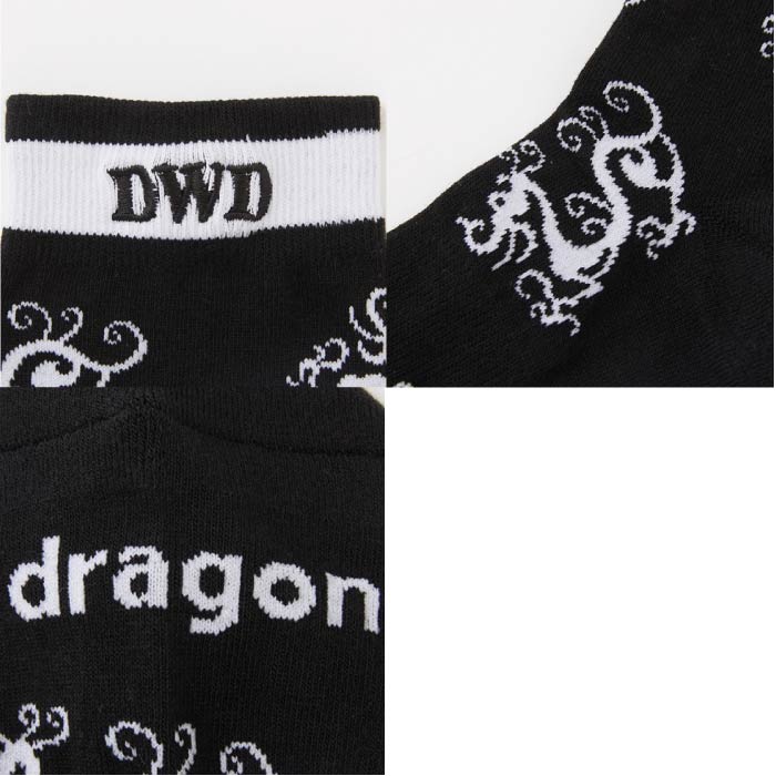 Dance With Dragon ダンスウィズドラゴン メンズ ドラゴンパターンアメリカンソックス D3-249120