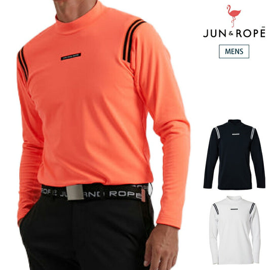 【40%OFF SALE】JUN&ROPE’ ジュンアンドロペ  メンズ 裏フリースモックネック長袖プルオーバー  UV 保温 EJM32350