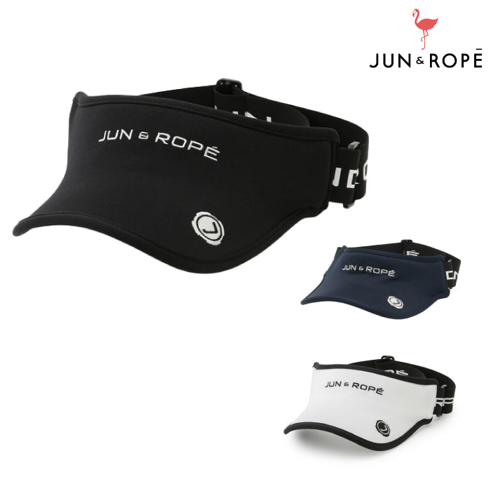 JUN&ROPE’ ジュンアンドロペ メンズ フロントロゴ刺繍ジャガードテープバイザー【吸水速乾】【UV】 日本製 EJU13010