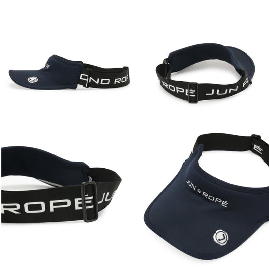 JUN&ROPE’ ジュンアンドロペ メンズ フロントロゴ刺繍ジャガードテープバイザー【吸水速乾】【UV】 日本製 EJU13010