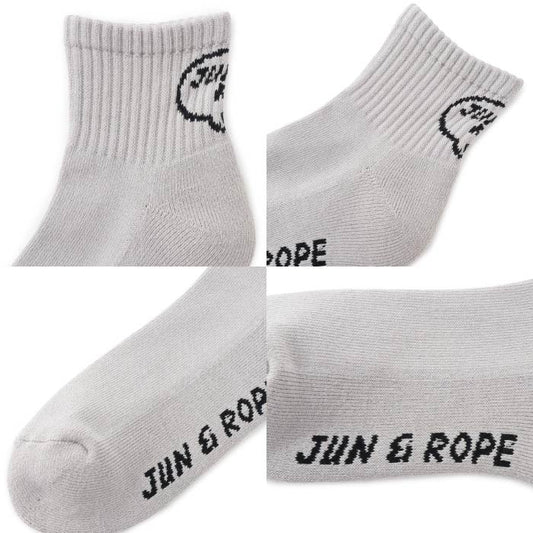 【30%OFF SALE】JUN&ROPE’ ジュンアンドロペ レディース ゴルフソックス 吹き出しロゴ ショートソックス ERR14010