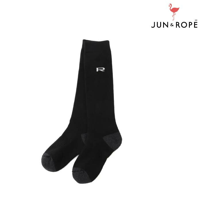 【30%OFF SALE】JUN&ROPE’ ジュンアンドロペ レディース ゴルフソックス Rロゴハイソックス ERR24000【メール便可】