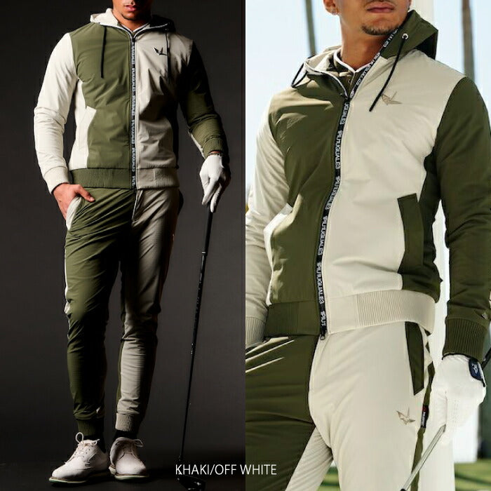 1PIU1UGUALE3 GOLF ウノピゥウノウグァーレトレゴルフ ゴルフウェア メンズ 113 GOLF CRAZY ZIP PARKER ジップパーカー セットアップ対応 GRB130-GPU012