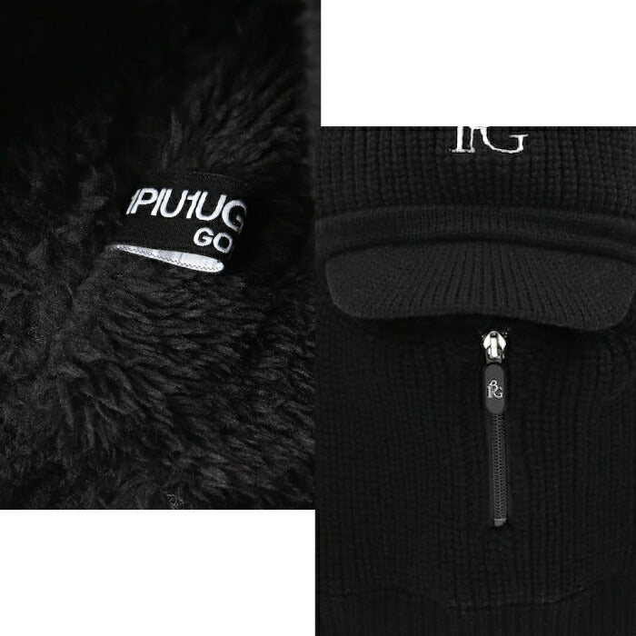 1PIU1UGUALE3 GOLF ウノピゥウノウグァーレトレゴルフ ゴルフウェア メンズ レディース 113 GOLF BALACLAVA バラクラバ つば付きニット 帽子 ネックウォーマー 防寒 GRG507-GAW002