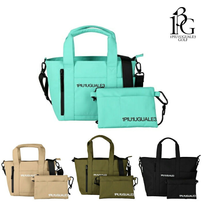 1PIU1UGUALE3 GOLF ウノピゥウノウグァーレトレゴルフ メンズ レディース 113 GOLF TOTE BAG SMALL Sサイズ ハイエンド トートバッグ 防水PU加工 止水ジップ採用 GRG519-GPE040