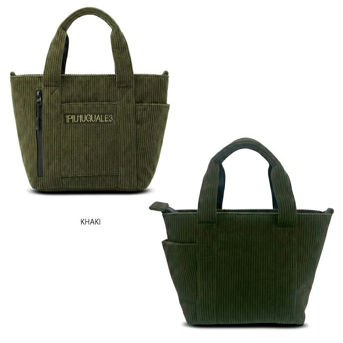 1PIU1UGUALE3 GOLF ウノピゥウノウグァーレトレゴルフ メンズ レディース 113 GOLF CORDUROY 2WAY TOTE BAG SMALL Sサイズ ハイエンド トートバッグ カートバッグ 止水ファスナー採用 取り外し可能内ポケット搭載 grg526-gpe072