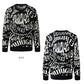 1PIU1UGUALE3 GOLF ウノピゥウノウグァーレトレゴルフ ゴルフウェア メンズ 113 GOLF JACQUARD KNIT CREW MELTING LETTER ハイゲージニット ストレッチ性 保温性 透湿性 grk102-gpe069