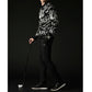 1PIU1UGUALE3 GOLF ウノピゥウノウグァーレトレゴルフ ゴルフウェア メンズ 113 GOLF JACQUARD KNIT CREW MELTING LETTER ハイゲージニット ストレッチ性 保温性 透湿性 grk102-gpe069