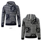 1PIU1UGUALE3 GOLF ウノピゥウノウグァーレ ゴルフウェア メンズ 113 GOLF JACQUARD KNIT HOODIE BIRD IN CAGE ニットパーカー 保温性 透湿性 ソフトな肌触りと軽やかな着心地 grk103-gpe070