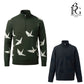 1PIU1UGUALE3 GOLF ウノピゥウノウグァーレ ゴルフウェア メンズ 113 GOLF JACQUARD HALF-ZIP KNIT DANCING CRANE ハーフジップニット ストレッチ性 タイトなシルエット grk104-gpe071