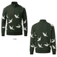 1PIU1UGUALE3 GOLF ウノピゥウノウグァーレ ゴルフウェア メンズ 113 GOLF JACQUARD HALF-ZIP KNIT DANCING CRANE ハーフジップニット ストレッチ性 タイトなシルエット grk104-gpe071