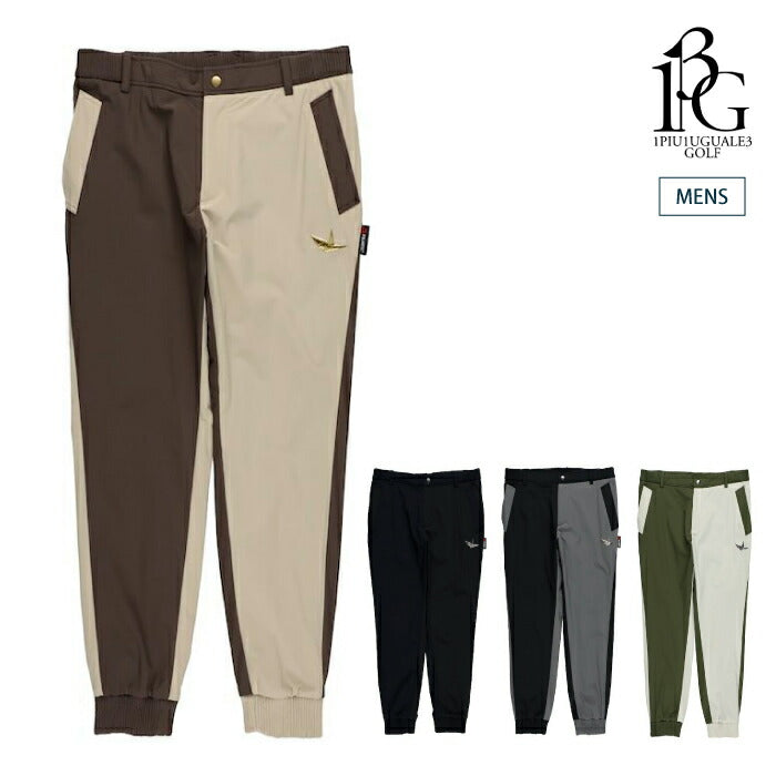 1PIU1UGUALE3 GOLF ウノピゥウノウグァーレトレゴルフ ゴルフウェア メンズ 113 GOLF CRAZY RIB PANTS リブ ロングパンツ セットアップ対応 GRP192-GPU012