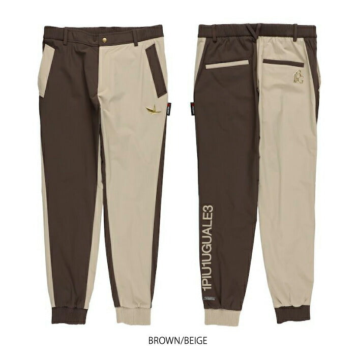 1PIU1UGUALE3 GOLF ウノピゥウノウグァーレトレゴルフ ゴルフウェア メンズ 113 GOLF CRAZY RIB PANTS リブ ロングパンツ セットアップ対応 GRP192-GPU012