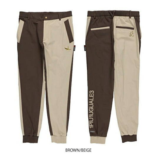 1PIU1UGUALE3 GOLF ウノピゥウノウグァーレトレゴルフ ゴルフウェア メンズ 113 GOLF CRAZY RIB PANTS リブ ロングパンツ セットアップ対応 GRP192-GPU012