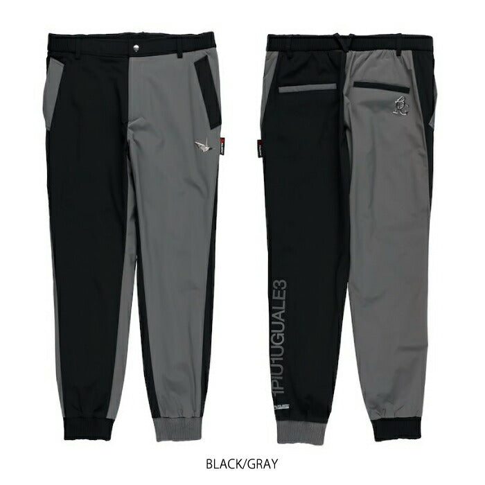 1PIU1UGUALE3 GOLF ウノピゥウノウグァーレトレゴルフ ゴルフウェア メンズ 113 GOLF CRAZY RIB PANTS リブ ロングパンツ セットアップ対応 GRP192-GPU012