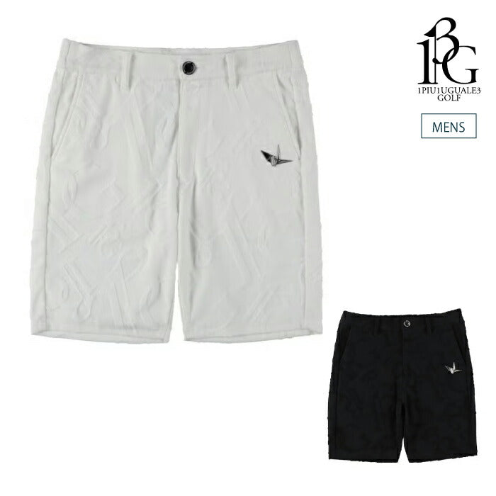 1PIU1UGUALE3 GOLF ウノピゥウノウグァーレトレゴルフ ゴルフウェア メンズ 113 GOLF 113G PILE SHORTS ショートパンツ 吸湿性 形状安定性 日本製 セットアップ対応 grp208-gcu005