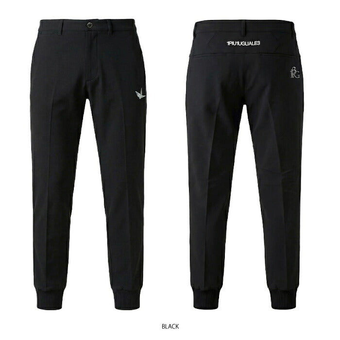 1PIU1UGUALE3 GOLF ウノピゥウノウグァーレ ゴルフウェア メンズ 113 GOLF RIB PANTS ロングリブパンツ テーパードライン ストレッチ 軽量 ソフトなフィット感 セットアップ対応 grp219-gpu047