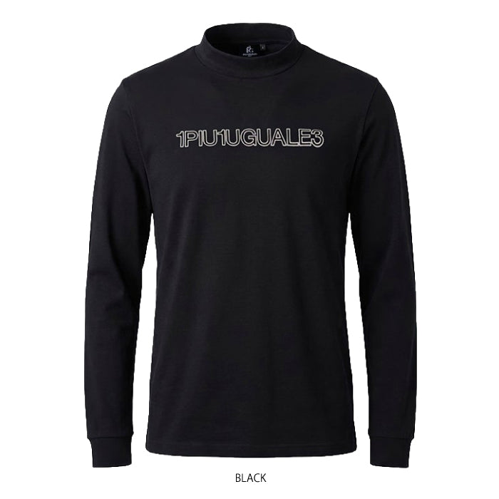 1PIU1UGUALE3 GOLF ウノピゥウノウグァーレトレゴルフ ゴルフウェア メンズ 113 GOLF LS MOCK NECK FRONT LOGO 長袖モックネックシャツ 2wayストレッチ 高機能 日本製 grt293-gnu028