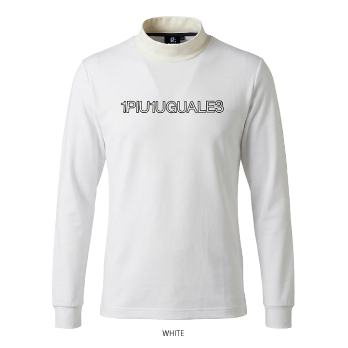 1PIU1UGUALE3 GOLF ウノピゥウノウグァーレトレゴルフ ゴルフウェア メンズ 113 GOLF LS MOCK NECK FRONT LOGO 長袖モックネックシャツ 2wayストレッチ 高機能 日本製 grt293-gnu028