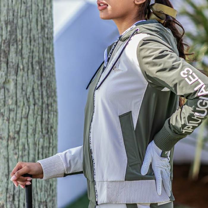 1PIU1UGUALE3 GOLF ウノピゥウノウグァーレトレゴルフ ゴルフウェア レディース 113 GOLF CRAZY ZIP PARKER ジップパーカー ブルゾン セットアップ対応 GSB092-GPU012