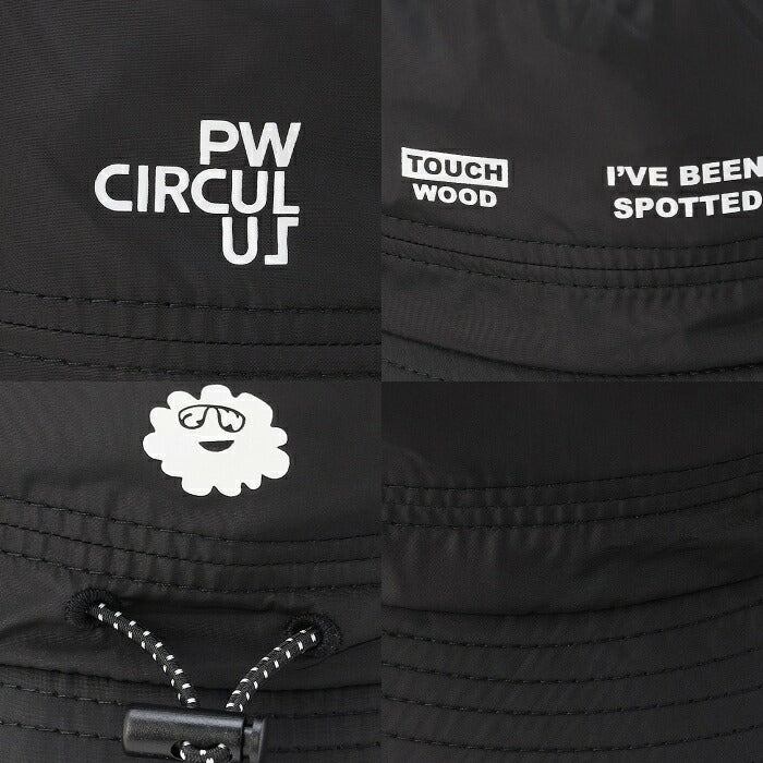 PW CIRCULUS ピーダブリュサーキュラス ゴルフウェア メンズ レディース UNISEX つば短めバケットハット サイズ調整スピンドル付 ゴルフ 軽量 ht7ilw0301