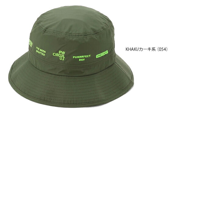 PW CIRCULUS ピーダブリュサーキュラス ゴルフウェア メンズ レディース UNISEX つば短めバケットハット サイズ調整スピンドル付 ゴルフ 軽量 ht7ilw0301