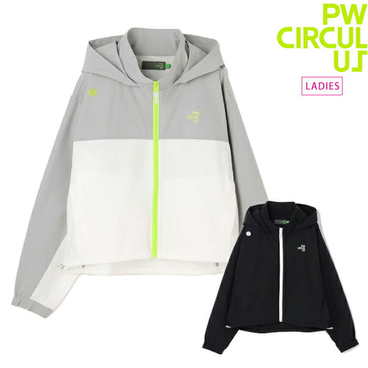 PW CIRCULUS ピーダブリュサーキュラス ゴルフウェア レディース WOMEN スプリングジャケット ブルゾン 花粉がつきにくい 2way仕様 撥水 ストレッチ jrpqlm0304
