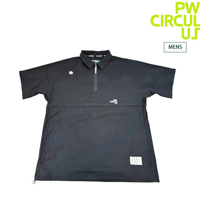 PW CIRCULUS ピーダブリュサーキュラス ゴルフウェア メンズ ハーフジップシャツ 撥水（はっ水）加工素材 khpngm0415