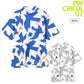 PW CIRCULUS ピーダブリュサーキュラス ゴルフウェア メンズ MEN ＤＯＶＥ柄モックネック ハトの総柄 半袖モックネックTシャツ 接触冷感 UVカット 吸水速乾 ストレッチ khpnlm0315