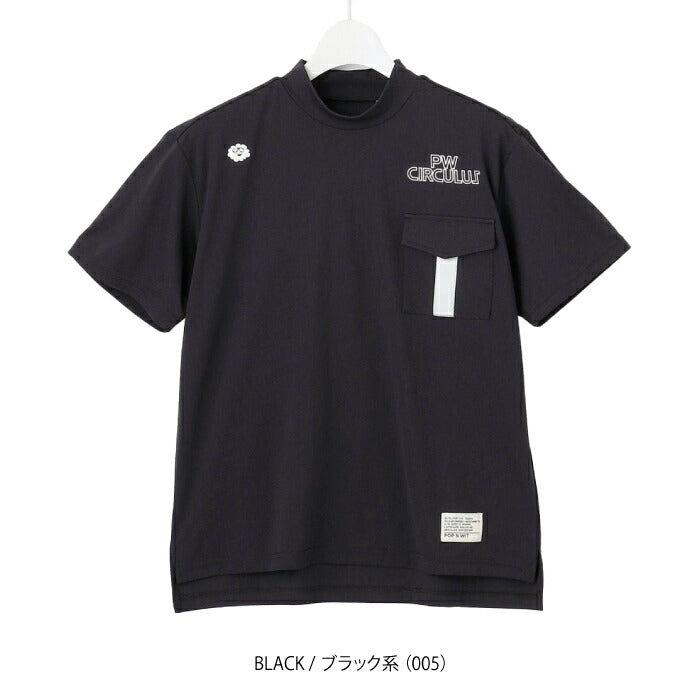 PW CIRCULUS ピーダブリュサーキュラス ゴルフウェア レディース 半袖シャツ ポケットモックT 吸水速乾 UV遮蔽率96.3% UVカット ストレッチ KHPQGM0608