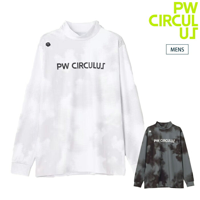 PW CIRCULUS ピーダブリュサーキュラス ゴルフウェア メンズ MEN Dot camouflage ロングスリーブモックネックT 裏起毛カットソー シンプルなカラー展開 kkpngw0511