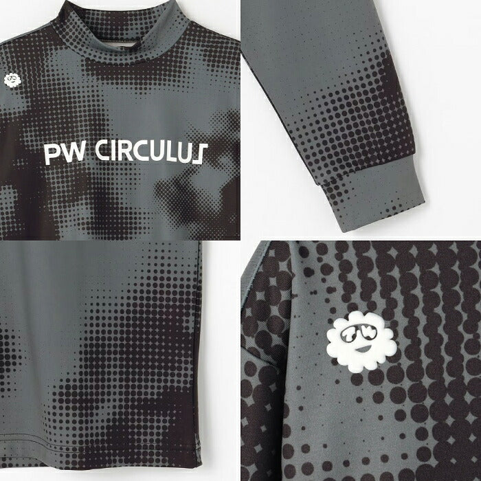 PW CIRCULUS ピーダブリュサーキュラス ゴルフウェア メンズ MEN Dot camouflage ロングスリーブモックネックT 裏起毛カットソー シンプルなカラー展開 kkpngw0511