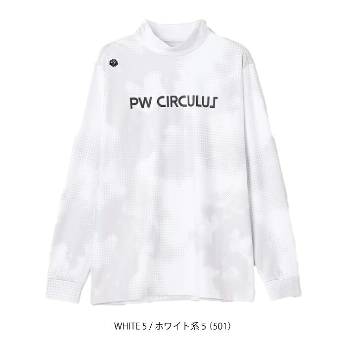 PW CIRCULUS ピーダブリュサーキュラス ゴルフウェア メンズ MEN Dot camouflage ロングスリーブモックネックT 裏起毛カットソー シンプルなカラー展開 kkpngw0511