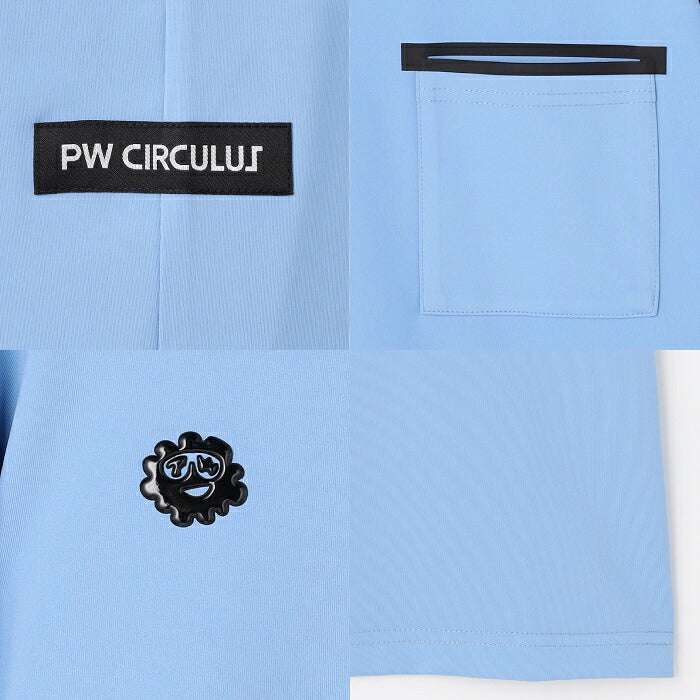 PW CIRCULUS ピーダブリュサーキュラス ゴルフウェア メンズ MEN ポケットモックネック ゴルフ UVカット 接触冷感 吸水速乾 ストレッチ ベアスムース kkpnlw0301