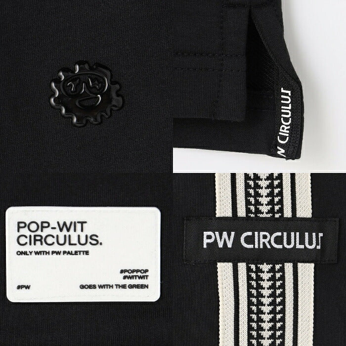 PW CIRCULUS ピーダブリュサーキュラス ゴルフウェア メンズ MEN GAMEシャツライク ポロ ゴルフ フェイクレイヤード レトロ感 ストレッチ ストレッチ kkpnlw0321