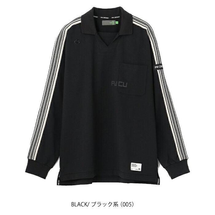 PW CIRCULUS ピーダブリュサーキュラス ゴルフウェア メンズ MEN GAMEシャツライク ポロ ゴルフ フェイクレイヤード レトロ感 ストレッチ ストレッチ kkpnlw0321