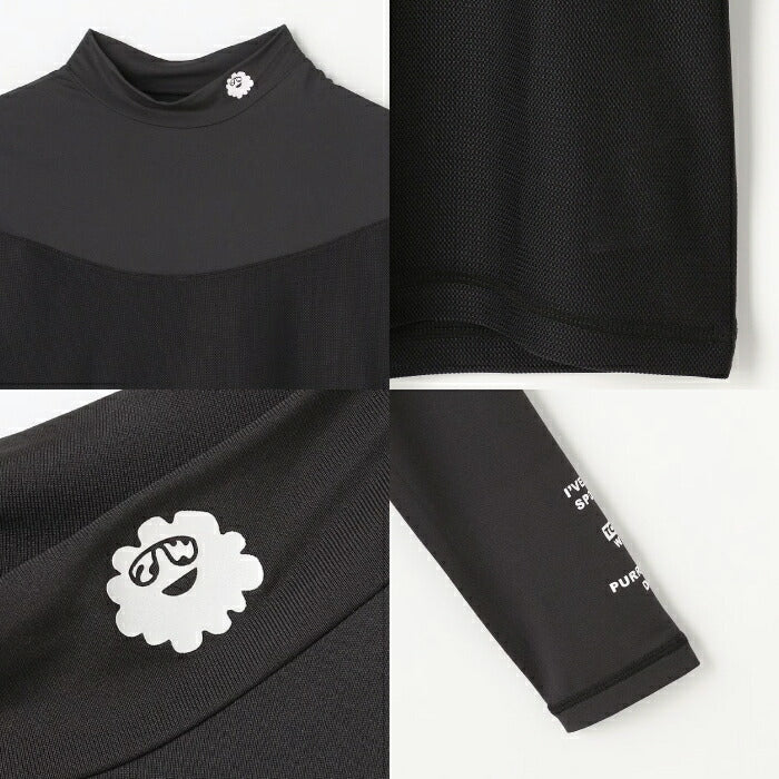 PW CIRCULUS ピーダブリュサーキュラス ゴルフウェア レディース WOMEN UVメッシュコンビハイネックインナーシャツ 接触冷感 UVカット 吸水速乾 ストレッチ 日よけ効果 kkpqlm0314