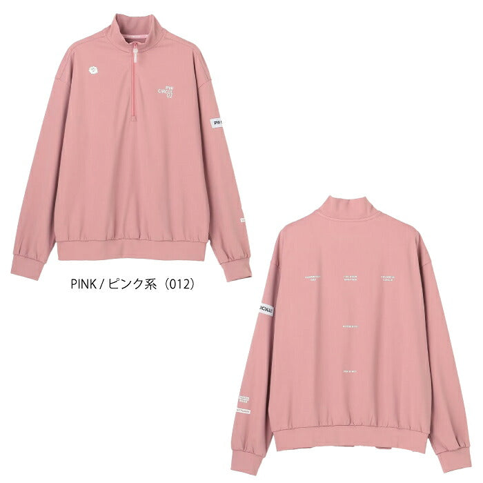 PW CIRCULUS ピーダブリュサーキュラス ゴルフウェア レディース WOMEN ソフトギャザー ハーフジップモック 長袖シャツ 接触冷感 UVカット 吸水速乾 ストレッチ kkpqlw0204