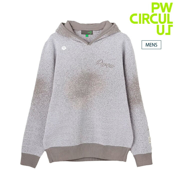 PW CIRCULUS ピーダブリュサーキュラス ゴルフウェア メンズ グラデーションニットフーディ パーカー 手洗い洗濯可 krpngw0401