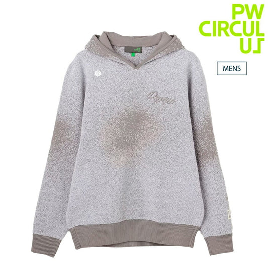 PW CIRCULUS ピーダブリュサーキュラス ゴルフウェア メンズ グラデーションニットフーディ パーカー 手洗い洗濯可 krpngw0401