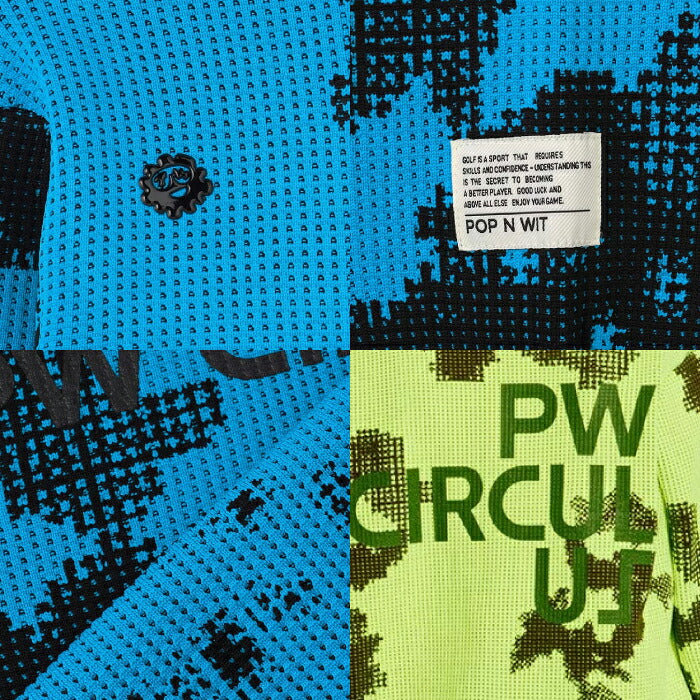 PW CIRCULUS ピーダブリュサーキュラス ゴルフウェア メンズ MEN Spark dot camouflage 軽量ニット ざっくりと編んだワッフル素材 軽く着回しやすい着心地 krpngw0511