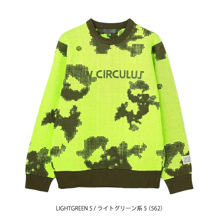 PW CIRCULUS ピーダブリュサーキュラス ゴルフウェア メンズ MEN Spark dot camouflage 軽量ニット ざっくりと編んだワッフル素材 軽く着回しやすい着心地 krpngw0511