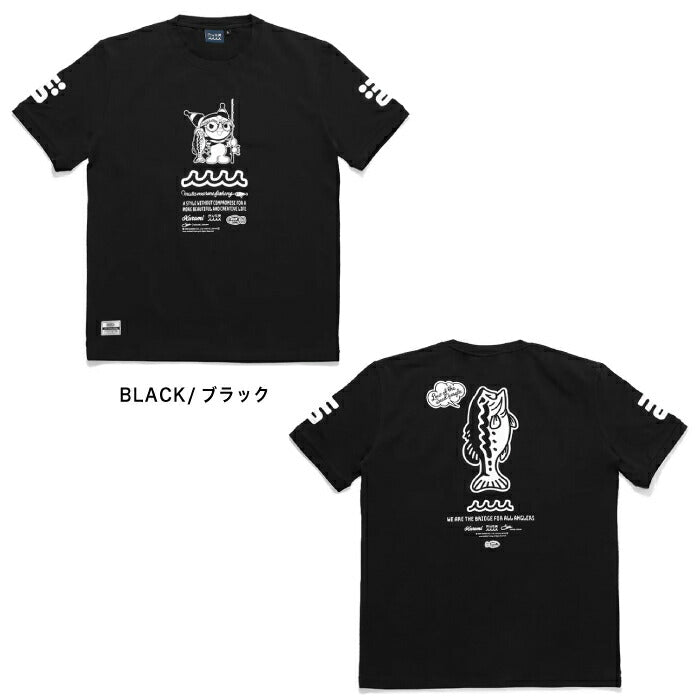 muta MARINE GOLF ムータマリンゴルフ ゴルフウェア メンズ レディース Kuromi × muta MARINE Fishing ストレッチTシャツ サンリオコラボ 伸縮性 綿混 mfmp-434777