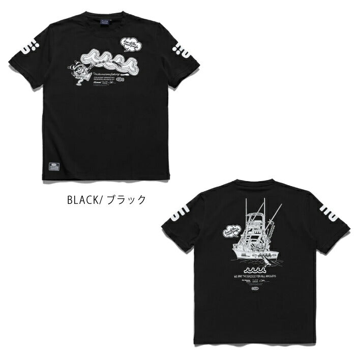 muta MARINE GOLF ムータマリンゴルフ ゴルフウェア メンズ レデイース ユニセックス Kuromi × muta MARINE Fishing ストレッチTシャツ スリムシルエット さらっとした肌離れの良さ マイメロディ mfmp-434778