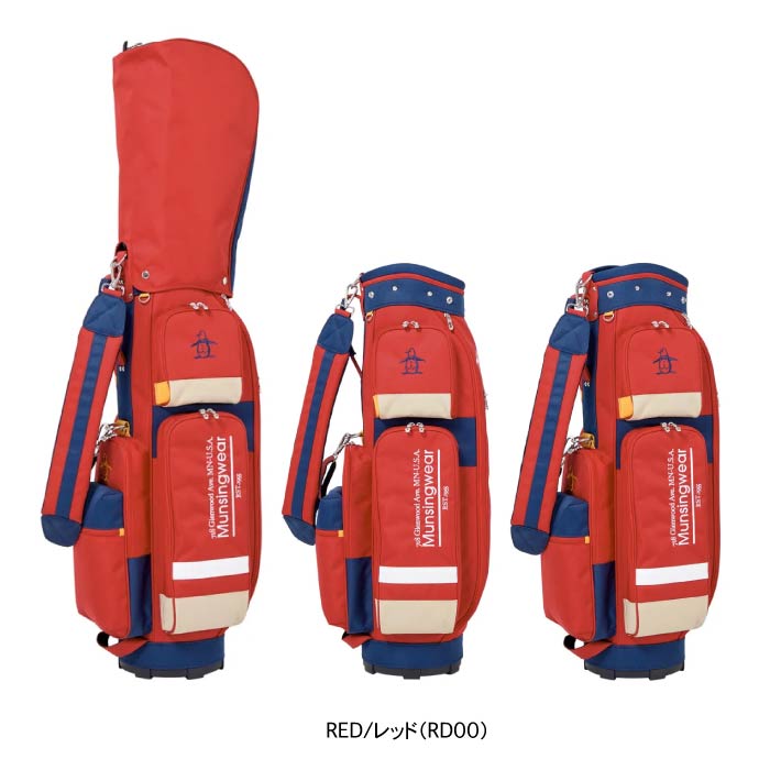 Munsingwear マンシングウェア ゴルフ メンズ レディース マルチカラーキャディバッグ 軽量 8.5型 MG5FCB01L