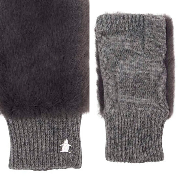 Munsingwear マンシングウェア ゴルフウェア レディース フェイクファー＆ニットコンビハンドウォーマー 防寒アイテム 保温 mg5fgv50l